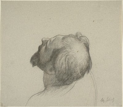 Studio della testa rovesciata di un uomo da Alexandre Cabanel