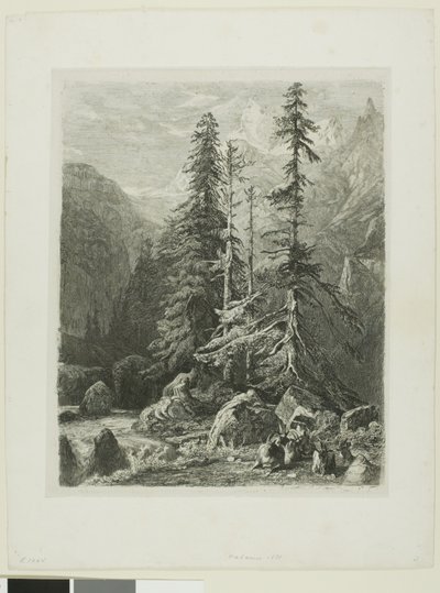 Paesaggio alpino da Alexandre Calame