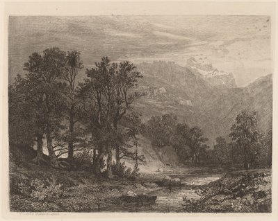Torrente di montagna da Alexandre Calame