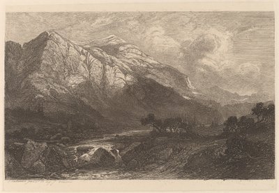 Torrente di montagna da Alexandre Calame