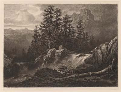 Cascata di montagna da Alexandre Calame