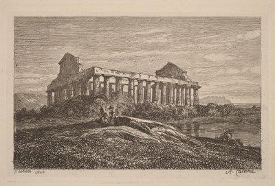 Rovine a Paestum da Alexandre Calame