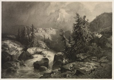 Tempesta nelle Alpi da Alexandre Calame