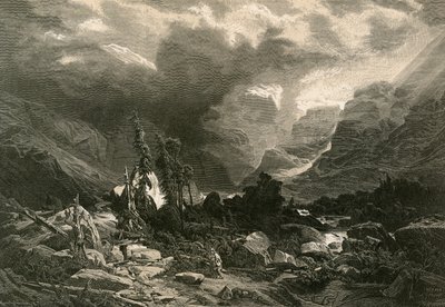 Tempesta nella Haslithal, Oberland Bernese da Alexandre Calame