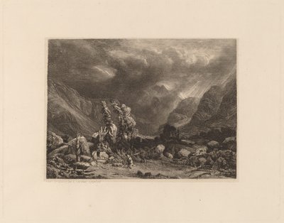 Tempesta nelle montagne da Alexandre Calame
