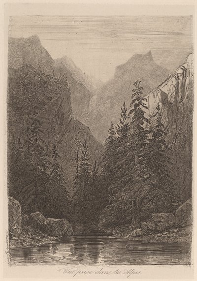 Vista presa nelle Alpi da Alexandre Calame