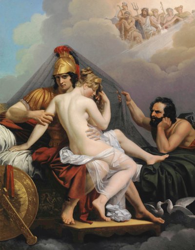 Marte e Venere sorpresi da Vulcano da Alexandre Charles Guillemot