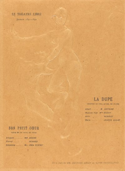 La Dupe; Son petit coeur da Alexandre Charpentier