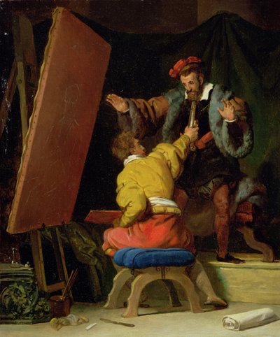 Aretino nello studio di Tintoretto da Alexandre Evariste Fragonard