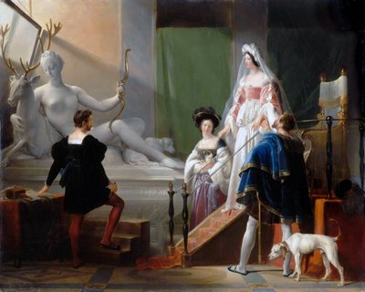 Diane de Poitiers visita Jean Goujon da Alexandre Evariste Fragonard