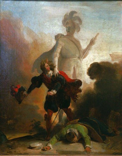Don Giovanni e la statua del comandante, ca 1835 da Alexandre Evariste Fragonard