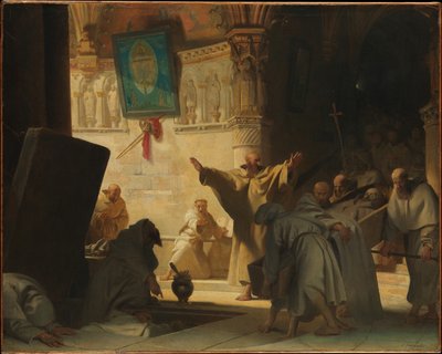 Scena drammatica con monaci in una cripta da Alexandre Evariste Fragonard