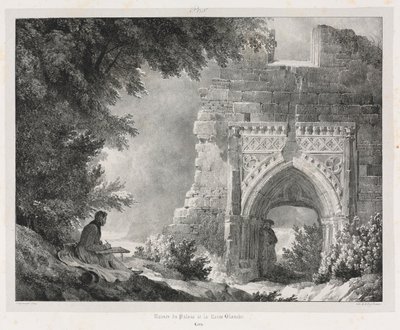 Viaggi pittoreschi e romantici nella vecchia Francia: Rovine del Palazzo della Regina Bianca da Alexandre Evariste Fragonard
