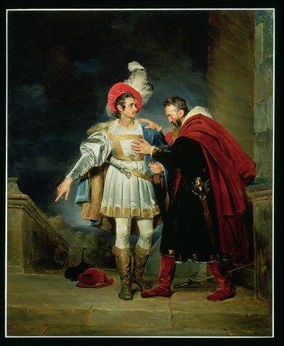 Rodrigo de Vivar, El Cid (c.1043-99) e suo padre, Don Diego, c.1827 da Alexandre Evariste Fragonard