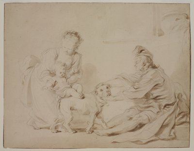 La prima lezione di equitazione da Alexandre Evariste Fragonard