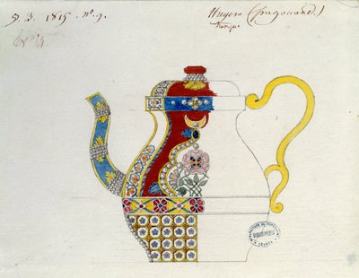 Teiera turca. Disegno di Alexandre Evariste Fragonard (1780-1850). Sèvres, Manifattura di Porcellane da Alexandre Evariste Fragonard