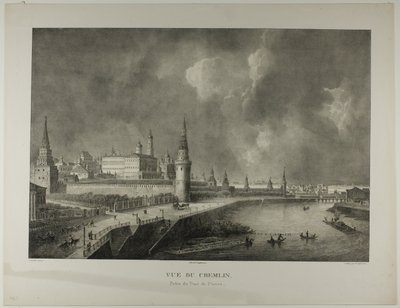 Vista del Cremlino dal Ponte di Pietra da Alexandre Evariste Fragonard
