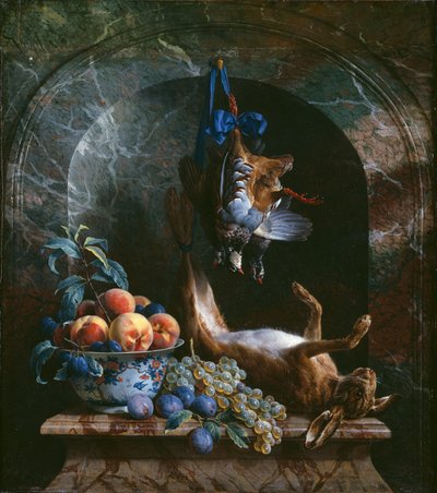Natura morta con selvaggina morta in una nicchia di marmo, 1706 da Alexandre Francois Desportes