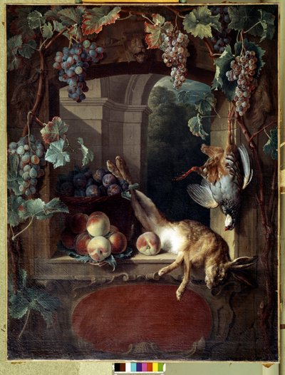 Natura morta alla griglia da Alexandre Francois Desportes