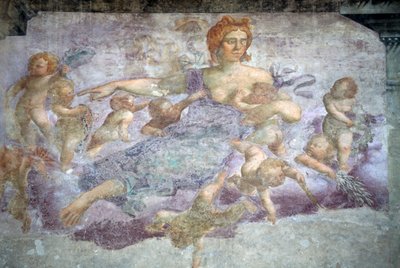 Uno degli affreschi delle case Mazzanti, Piazza delle Erbe, Verona (Lista del Patrimonio Mondiale dell