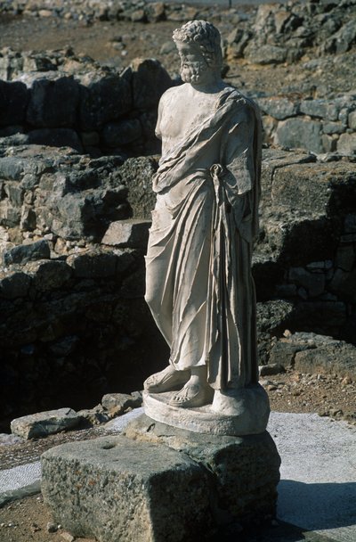 Spagna, Catalogna, La Escala, Ampurias greca, Statua di Asclepio da Nicolas Toussaint Charlet
