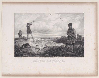 Caccia nel campo, dalla serie Scene di caccia, 1829 da Alexandre Gabriel Decamps