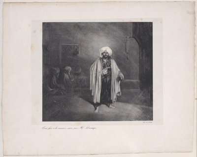 Turco in piedi da Alexandre Gabriel Decamps
