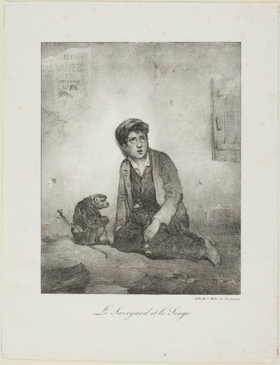 Il savoiardo e la scimmia da Alexandre Gabriel Decamps
