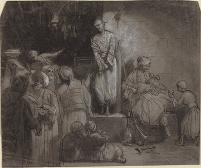 Il mercato degli schiavi [recto] da Alexandre Gabriel Decamps