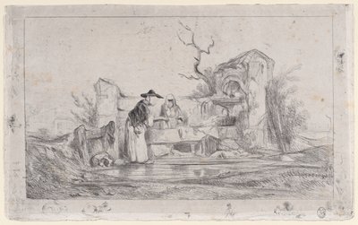 Le Lavandaie, 1833-38 da Alexandre Gabriel Decamps