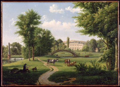 Veduta del Castello di Villiers-Saint-Paul, vicino a Senlis da Alexandre Hyacinthe Dunouy