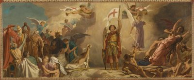 Schizzo per la chiesa di Saint-Germain-des-Prés: Il Giudizio Universale, circa 1872 da Alexandre Jean Baptiste Hesse