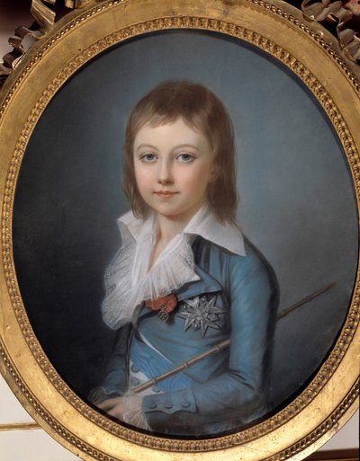 Ritratto di Luigi XVII raffigurato come delfino da Alexandre Kucharski