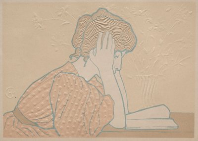 Giovane donna che legge da Alexandre Louis Marie Charpentier