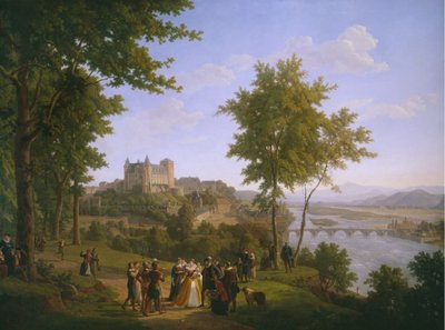 Vista del castello reale di Pau dove nacque il re Enrico IV di Francia e Navarra (1553-1610) il 13 dicembre 1553 da Alexandre Louis Robert Millin du Perreux