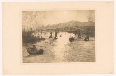Porto al tramonto da Alexandre Lunois (signed by artist)
