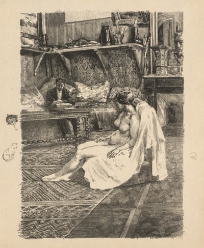 La sessione del modello La Séance de modèle, c. 1895 da Alexandre Lunois
