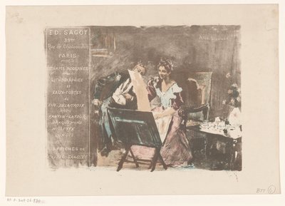 Biglietto da visita del mercante di stampe Edmond Sagot a Parigi da Alexandre Lunois