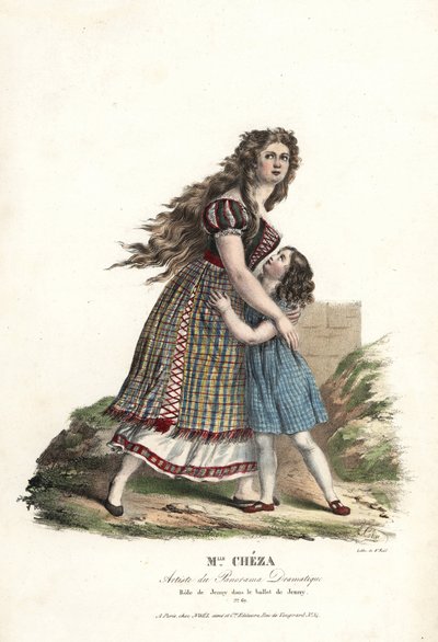 Ballerina Miss Marie Cheza come Jenny nel balletto-pantomima Jenny di Jean-Louis Aumer da Alexandre Marie Colin