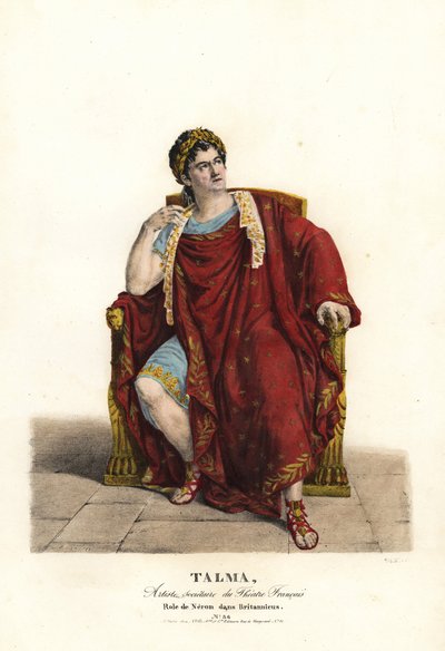 François Joseph Talma come Nerone in Britannicus di Jean Racine da Alexandre Marie Colin