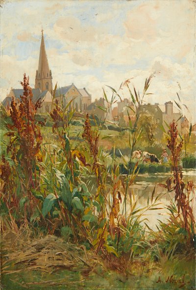 Chiesa vicino al fiume da Alexandre Nozal
