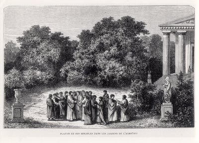 Platone (c.427-c.348 a.C.) e i suoi discepoli nel Giardino dell
