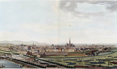 Vista generale di Vienna presa dalla chiesa di San Carlo - in "Voyage picturesque en Austria" di Alexandre de Laborde, Parigi, ed. Didot l