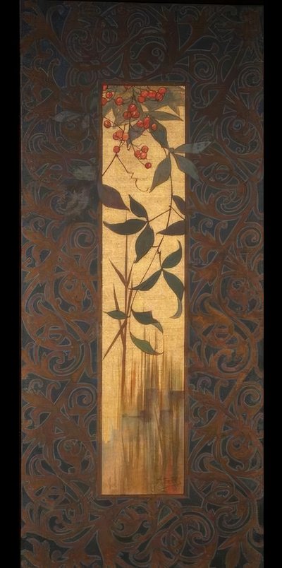 Composizione con ninfa alata che soffia sulle canne da Alexandre de Riquer