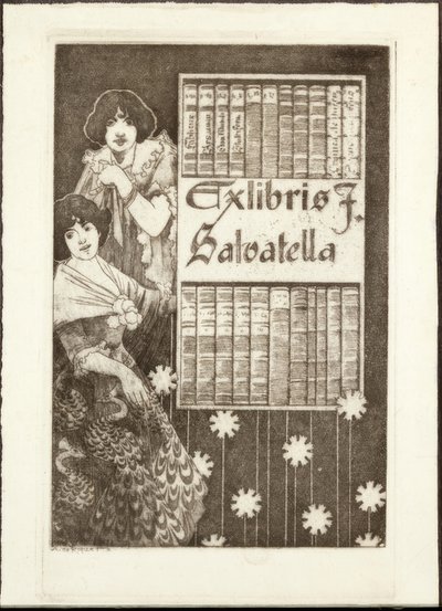 Ex-Libris F. Salvatella da Alexandre de Riquer