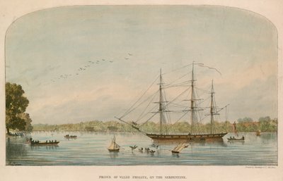 Fregata del Principe di Galles sul Serpentine da Alexandre le Bihan