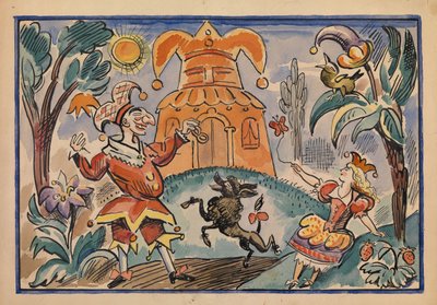 Illustrazione per Guerra di Petrushka e Stepka-Rastrepka di Evgeni Schwartz da Alexei Alexandrovich Radakov