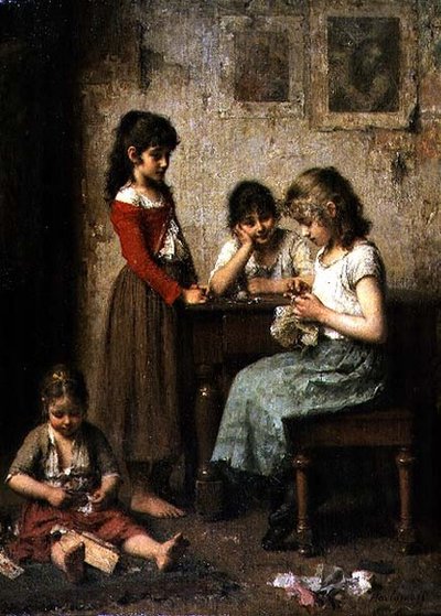La giovane sarta da Alexei Alexevich Harlamoff