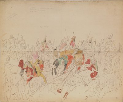 Maharaja Sher Singh del Punjab e la Sua Corte, 1846 da Alexei Dmitriyevich Saltykov