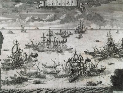 La battaglia di Grengam del 27 luglio 1720 da Alexei Fyodorovich Zubov